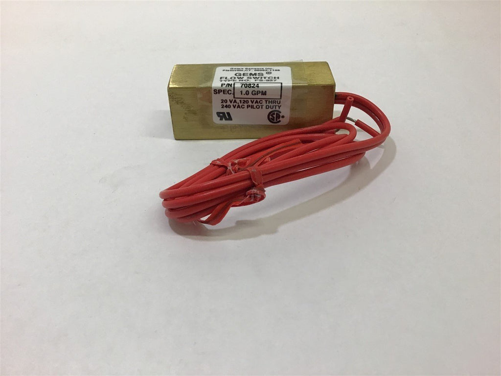 Gems FS-927 Flow Switch 70824 1.0 GPM
