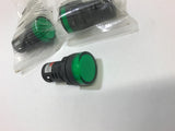 Dayton 22NZ04 Indicator Light 22MM Green 120 VAC Lot of 3