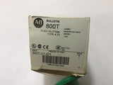 Allen Bradley 800T-D1JD1 Push Button Type 4,13 Jumbo Mushroom Head Green 600V