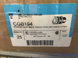 Crouse-hinds CGB194 Straight Body Male Thread Cord and Cable Fitting 1/2"