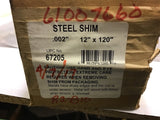 67205 Steel Shim 0.002" x 12" x 120"