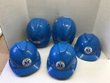 MSA Blue First Responder Hard Hat size medium Lot of 5