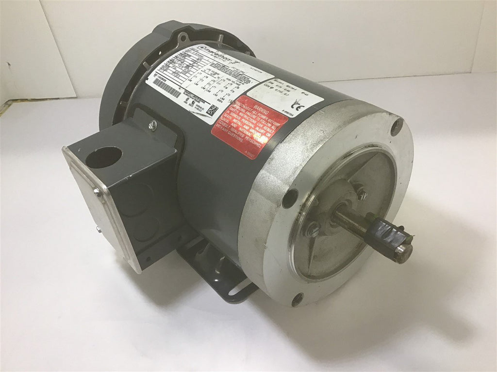 Marathon D393 AC Motor 1 HP 3450 RPM 2 P 208 - 230 / 460 V 56C 3 Ph 60 Hz TEFC
