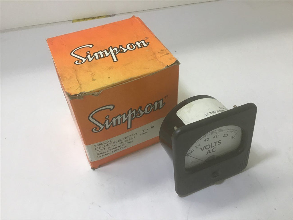 Simpson 4509 Gauge 0 - 60 AC Volts M-10 486-8 Qty. 2