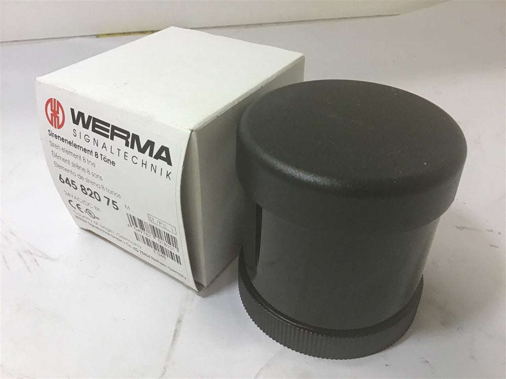 Werma Signaltechnik 645 820 75 Black Siren Element 8 Tone 24 VAC