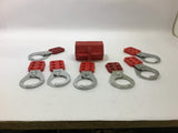 Brady Scissor-Action Lockout Hasp 6 Lock Steel Tagout Lot of 7 w/ 1 Plug LOTO
