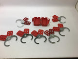 Brady Scissor-Action Lockout Hasp 6 Lock Steel Tagout Lot of 7 w/ 1 Plug LOTO