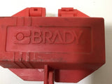 Brady Scissor-Action Lockout Hasp 6 Lock Steel Tagout Lot of 7 w/ 1 Plug LOTO