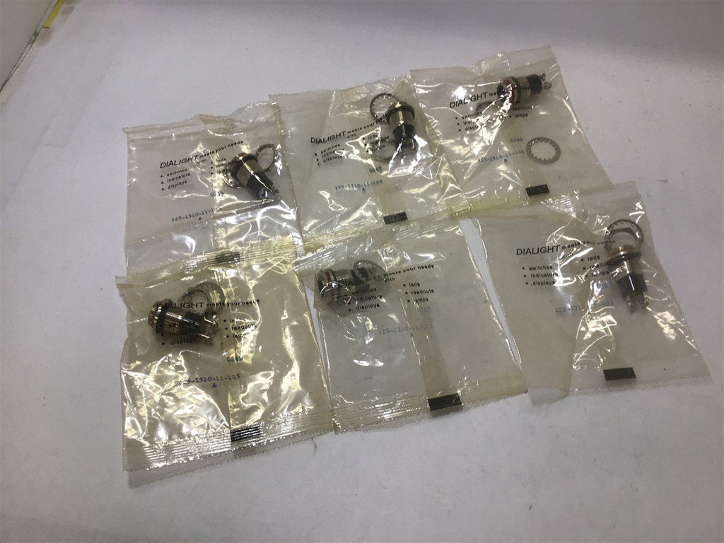 Dialight 125-1310-11-103 Panel Mount Indicator Base Lot of 6