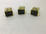 RY42S-UL 110-120 Volt 50/60 HZ 14 Spade Relay Lot of 3