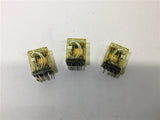 RY42S-UL 110-120 Volt 50/60 HZ 14 Spade Relay Lot of 3