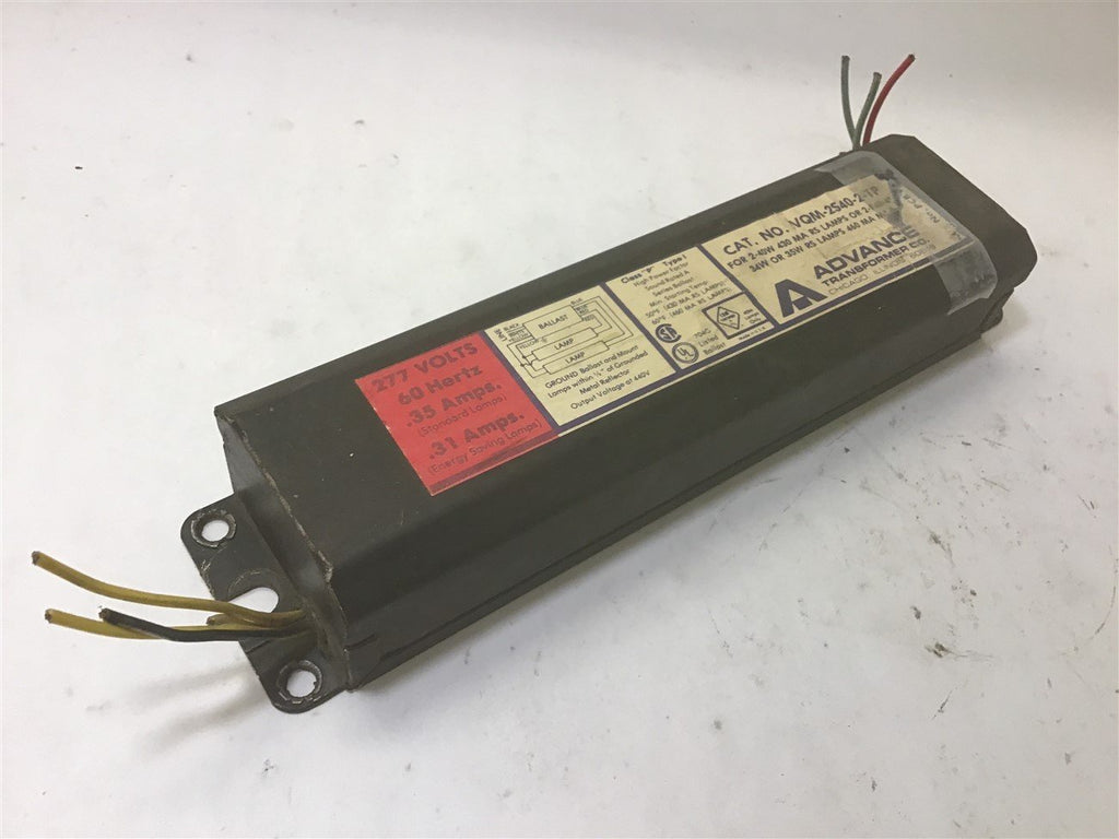 Advance Transformer Co. VQM-2S40-2-TP Electronic Ballast 277V 60Hz .35 –  BME Bearings and Surplus, image size:1024x768