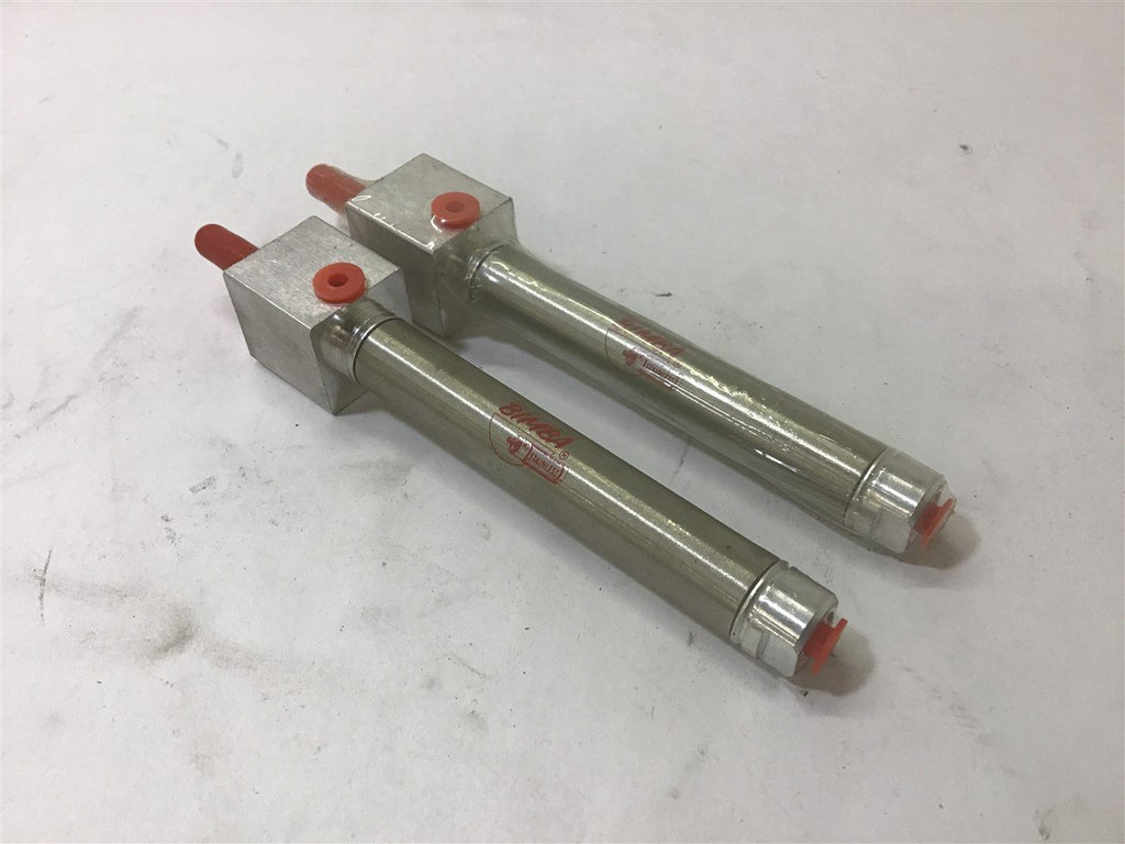 Bimba BF-012-D Pneumatic Cylinder 0.47" Bore 2" Stroke 0.18" OD Ram Lot of 2