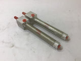 Bimba BF-012-D Pneumatic Cylinder 0.47" Bore 2" Stroke 0.18" OD Ram Lot of 2