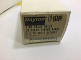 Dayton 6X601F Solid State Time Delay Relay 9-900 Sec