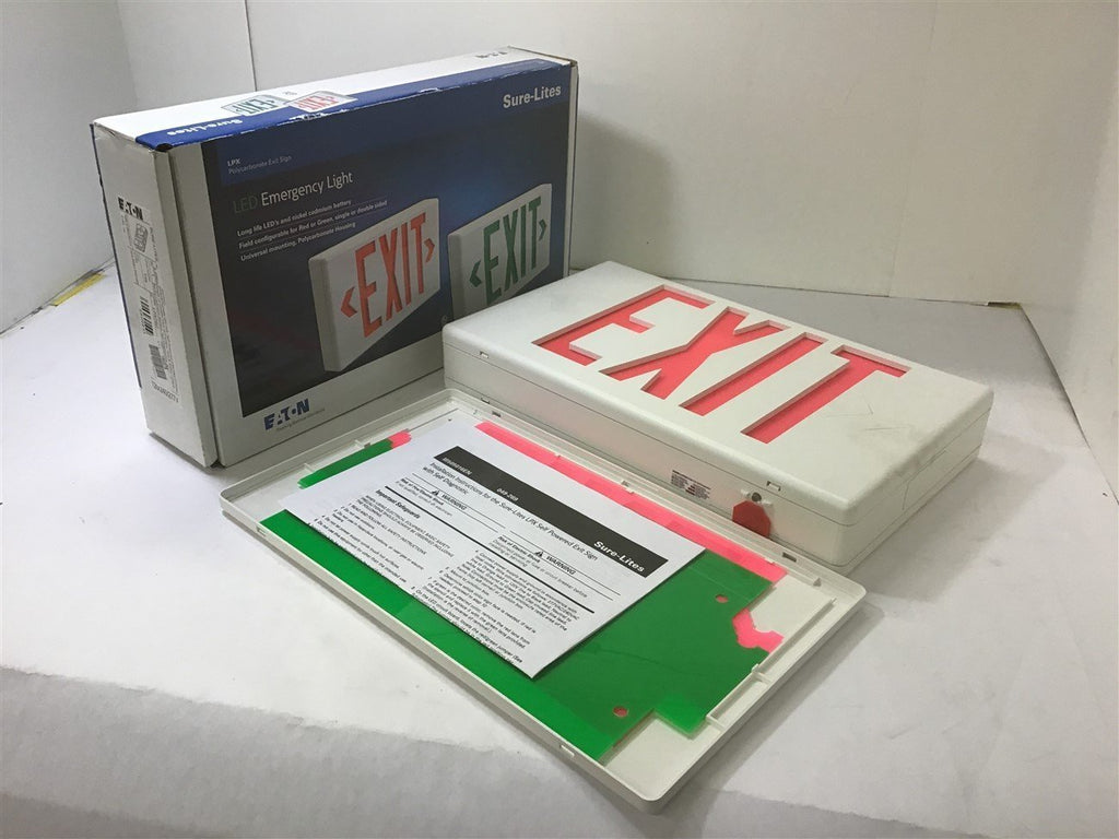 Eaton LPX7SD Sure-Lites LED Red and Green Exit Sign 120/240/277 V