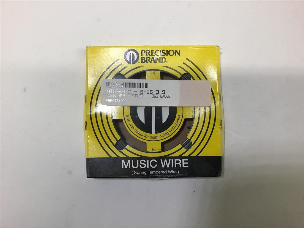 Precision Brand 10166976-B-16-3-9 Music Wire 21063 0.063 Gauge 1 lbs