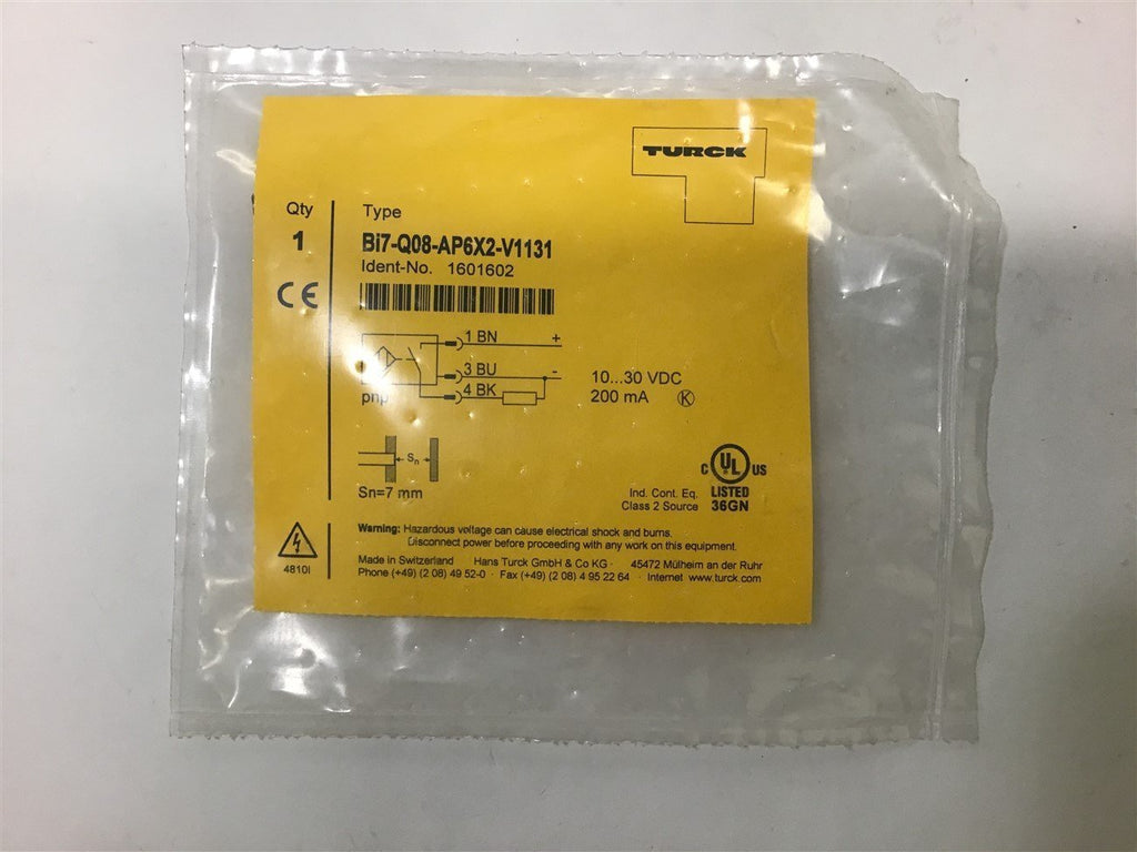 Turck Bi7-Q08-AP6X2 10...30 VDC 200 MA Sensor