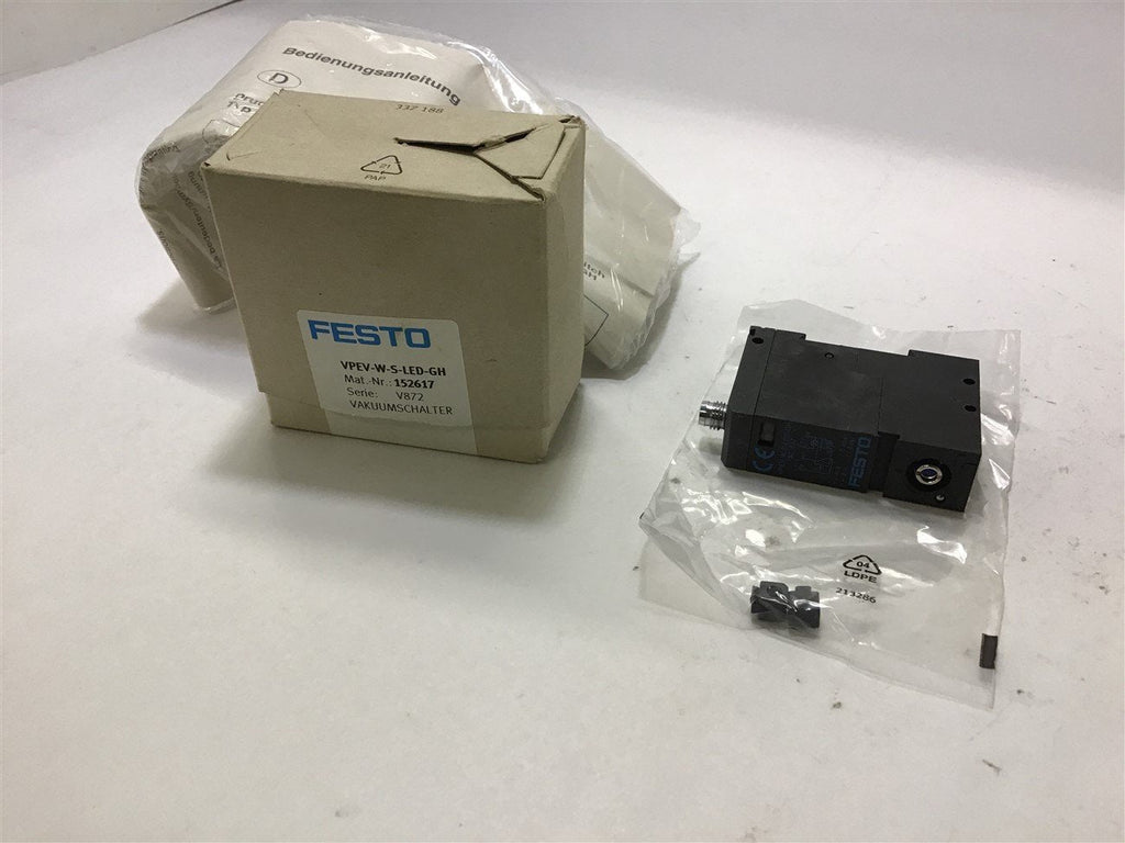 Festo VPEV-W-S-LED-GH Vaccum Switch 152617 ser. V872