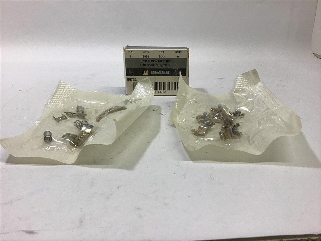 Square D 86722 3 Pole Contact Kit Ser A Type SL-3 Class 9998