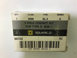 Square D 86722 3 Pole Contact Kit Ser A Type SL-3 Class 9998