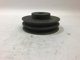 2 Groove Pulley 5" OD 5/8' Belt Width 0.720" Bore