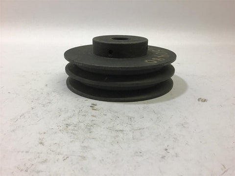2 Groove Pulley 5" OD 5/8' Belt Width 0.720" Bore