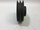 2 Groove Pulley 5" OD 5/8' Belt Width 0.720" Bore