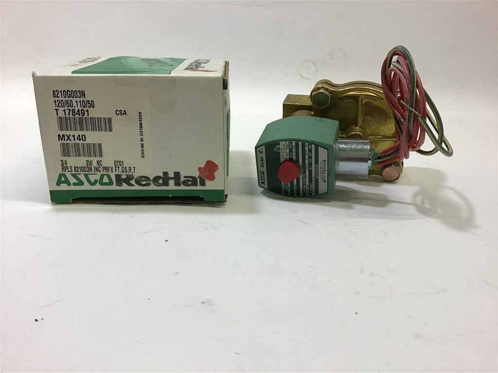 Asco 8210G003N Solenoid Valve 120 Volts 3/4" 2w 5-250 PSI