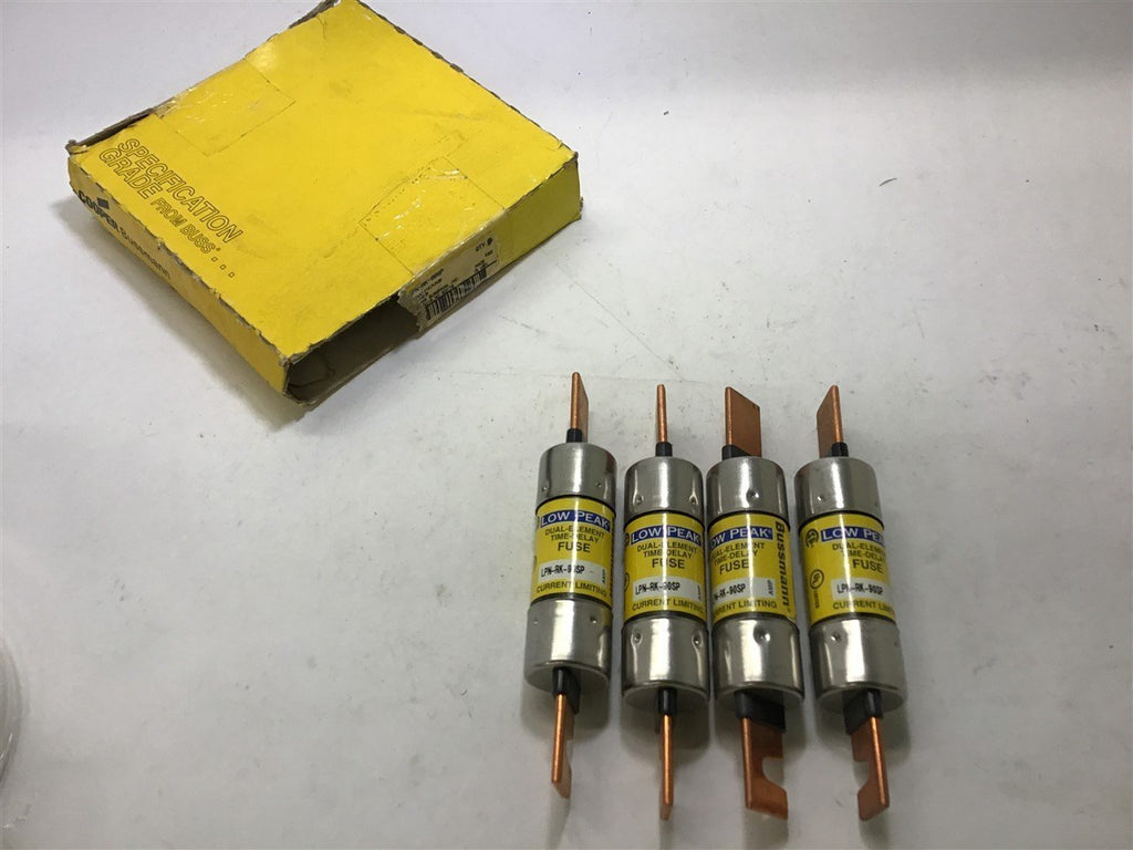 Cooper Bussman LPN-RK-90SP Low-Peak Fuse 90 Amp 600 Volt Lot of 4