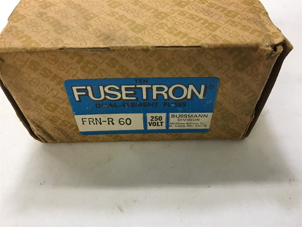 Fusetron FRN-R 60 Fuse 250 Volt 60 Amp Lot of 10 – BME Bearings and Surplus