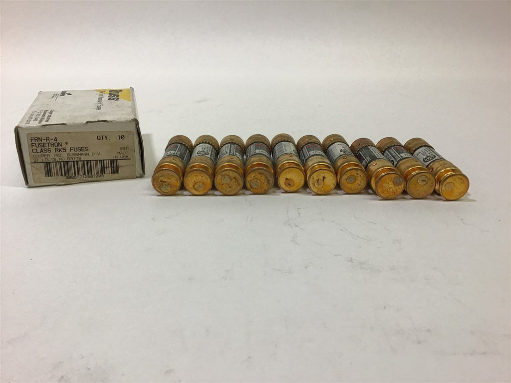 Cooper Bussmann FRN-R-4 Fusetron Fuses 250 V Lot of 10