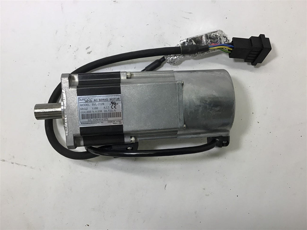 Sure SVL-202B 200 Volt Servo Motor 0.2 KW 1.7 Amps