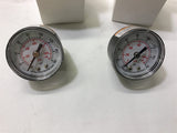 Qty. 2 Gauges 1- 160Psi 0-1100 kPa ABS Case Bronze Tube Brass Socket