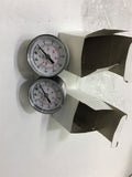 Qty. 2 Gauges 1- 160Psi 0-1100 kPa ABS Case Bronze Tube Brass Socket