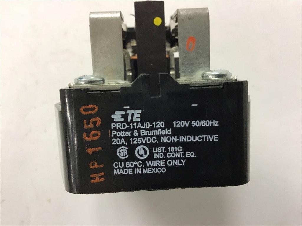 Potter & Brumfield PRD-11AJ0-120 Power Relay 120V 50/60Hz 20A 125VDC