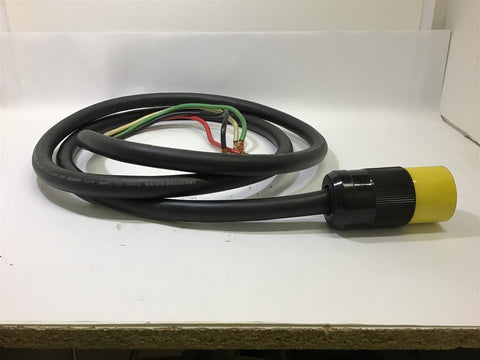 50 Amp 125/250 Volt Locking Male Cord Plug 10-1/8" Long