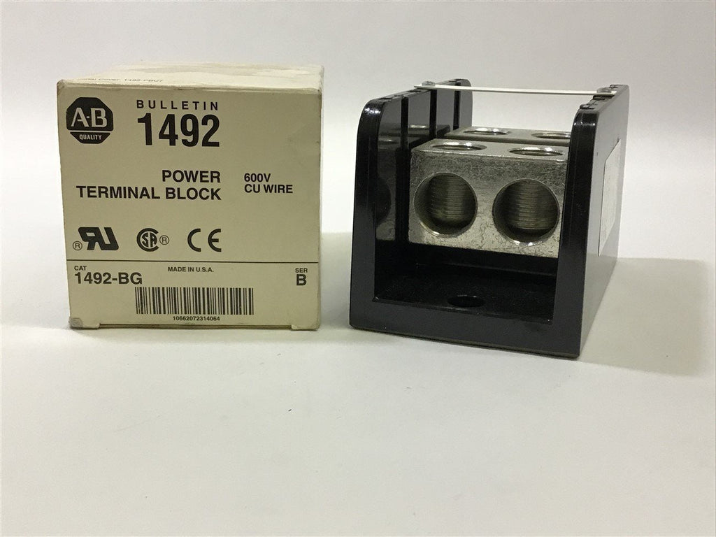 Allen Bradley Bulletin 1492-BG Power Terminal Block 600V CU Wire Ser B