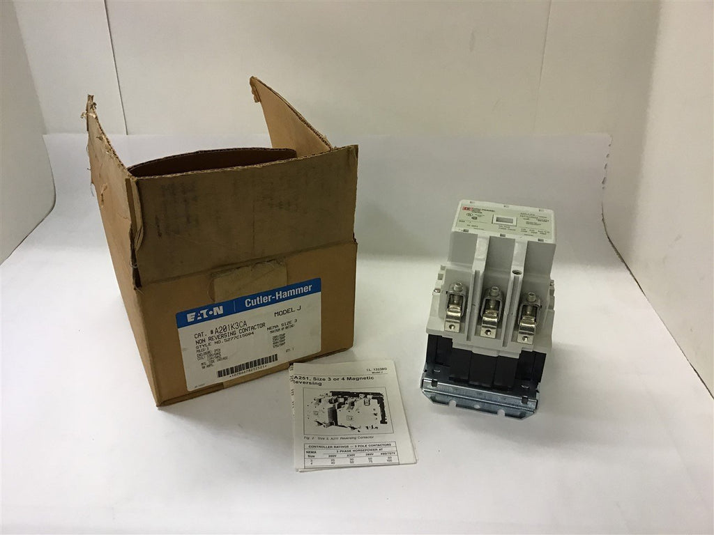 Cutler-Hammer A201K3CA Motor Control Model J Size 3 90A 200V 3Ph 25HP