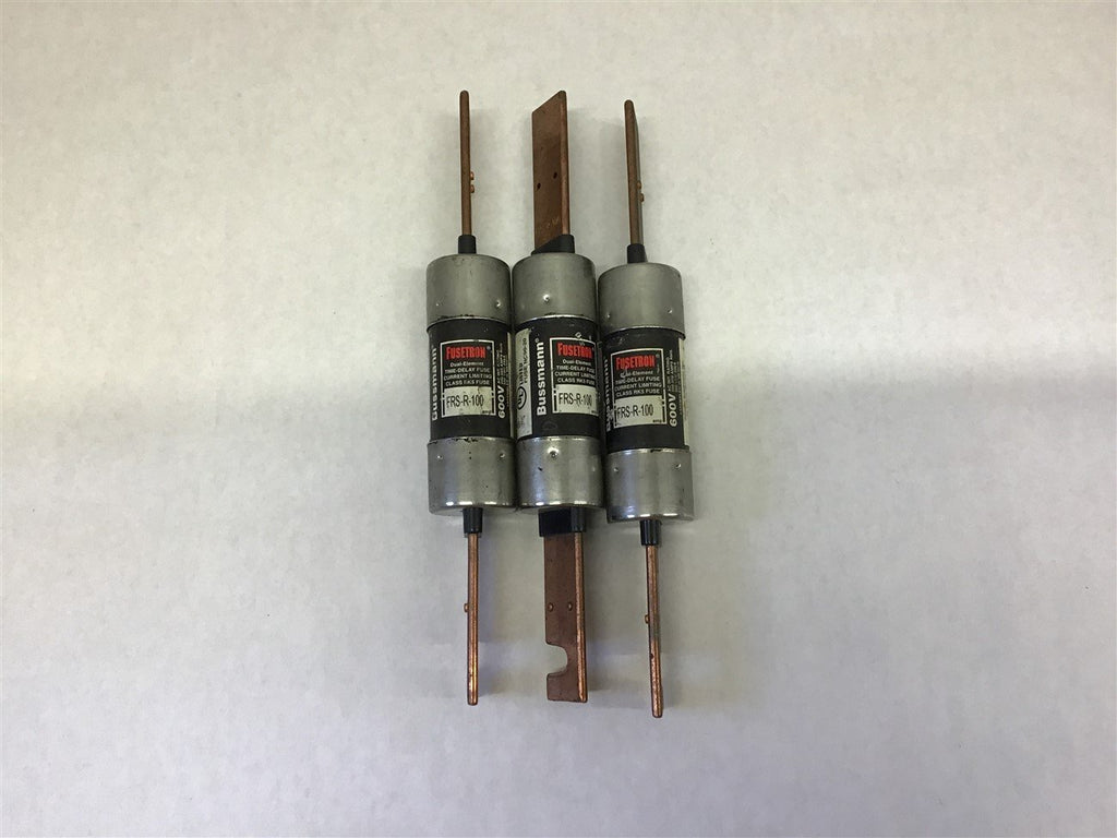 Fusetron FRS-R-100 Dual Element Fuse Lot of 3