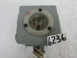 Hubbell Hbl2735 Receptacle 30A 3 Phase 480 Vac 4 Pole Mounted In Hoffman Enclosu