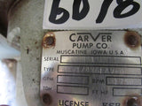 CARVER PUMP TYPE 1" x 1 1/4" INLET x 6L-AV-O   - 1750 INPUT RPM - 1 HP - 112481
