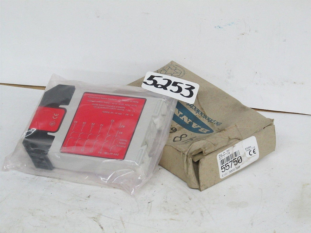 Banner 55750 Safety Extension Module Em-F-7G Rated Supply Voltage: 24V Ac/Dc New