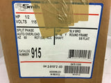 A.O. Smith 915 1/2 HP AC Motor 115 Volts 1725 Rpm 48Y Frame