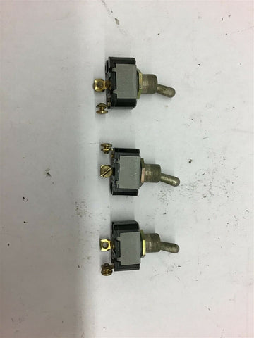 2 Position Toggle Switch 10 Amp Lot of 3